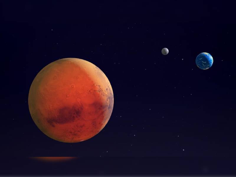 como se ve la tierra desde la luna y marte segun la nasa