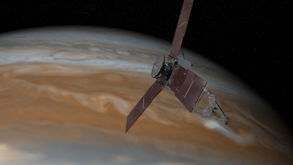 satelite juno se acerca a tres lunas de jupiter tras 20 anos